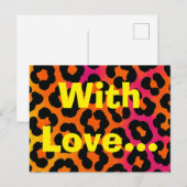 Leopard Print Liebe Postkarte (Vorne/Hinten)