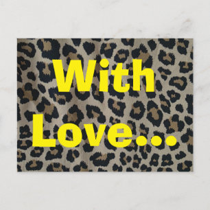 Leopard Print Liebe Postkarte