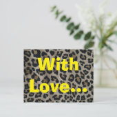 Leopard Print Liebe Postkarte (Stehend Vorderseite)