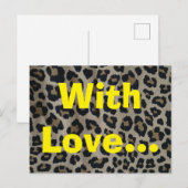 Leopard Print Liebe Postkarte (Vorne/Hinten)