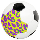 Leopard Print Lila Gelb grün Fußball (Dreiviertel)