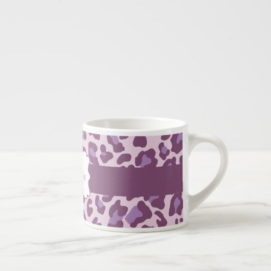Leopard Print Lila Lavender Espresso Tasse (Rechts)