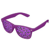 Leopard Print Lila Partybrille (Schrägansicht)