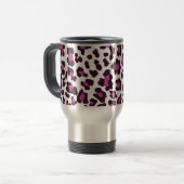 Leopard Print Lila Reisebecher (Vorderseite Links)