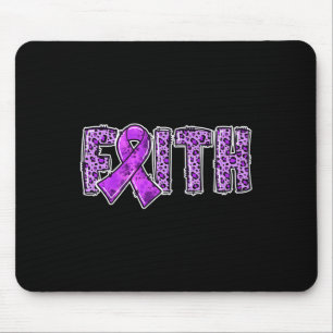 Leopard Print Lila Ribbon FAITH Arzneimittel Überd Mousepad