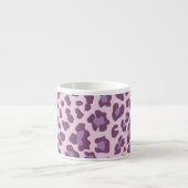 Leopard Print Lila und Lavendel Espressotasse (Vorderseite)