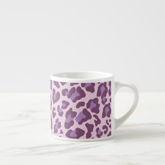 Leopard Print Lila und Lavendel Espressotasse (Rechts)