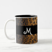 Leopard Print M Monogramm Initialen Coffee Tasse C (Links)