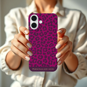 Leopard Print-Magenta- iPhone 16 Hülle