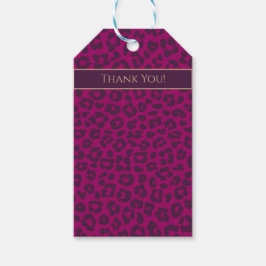 Leopard Print-Magenta- Geschenkanhänger