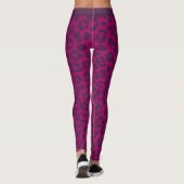 Leopard Print-Magenta Leggings (Rückseite)