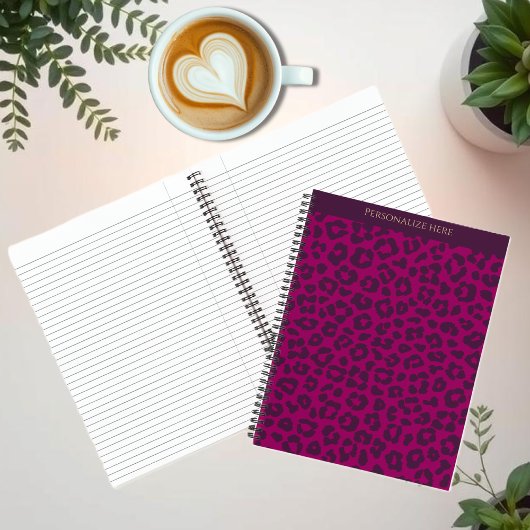 Leopard Print-Magenta Notizblock