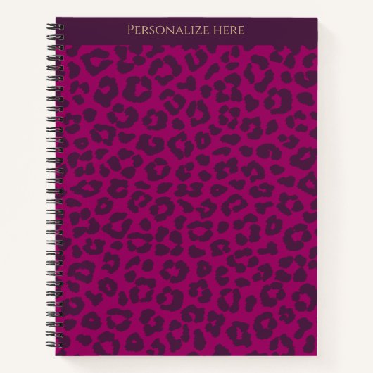 Leopard Print-Magenta Notizblock (Vorderseite)