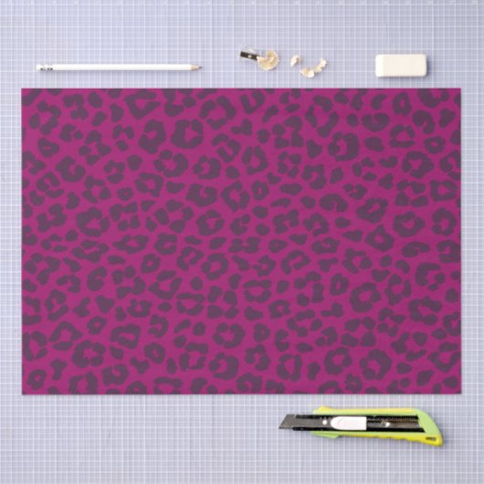 Leopard Print-Magenta- Seidenpapier (Handwerk)