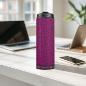 Leopard Print-Magenta- Thermosbecher