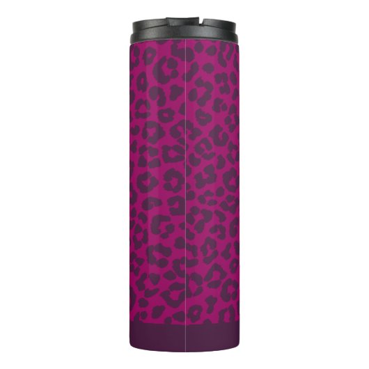 Leopard Print-Magenta- Thermosbecher (Rückseite)