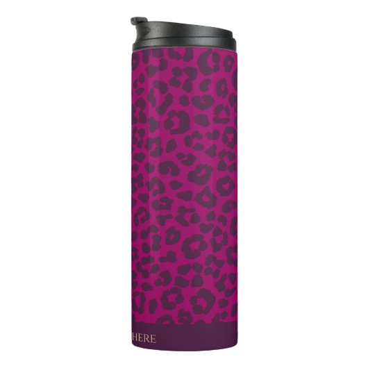 Leopard Print-Magenta- Thermosbecher (Nach rechts gedreht)