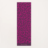 Leopard Print-Magenta-Yoga-Mat Yogamatte (Vorderseite)
