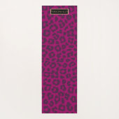 Leopard Print-Magenta-Yoga-Mat Yogamatte (Rückseite)