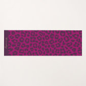 Leopard Print-Magenta-Yoga-Mat Yogamatte (Vorderseite (Horizontal))