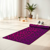 Leopard Print-Magenta-Yoga-Mat Yogamatte