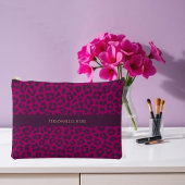 Leopard Print-Magenta- Zubehörtasche