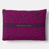 Leopard Print-Magenta- Zubehörtasche (Vorderseite)