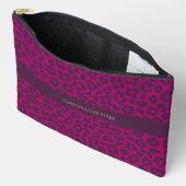Leopard Print-Magenta- Zubehörtasche (Offen)