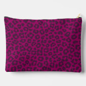 Leopard Print-Magenta- Zubehörtasche (Rückseite)