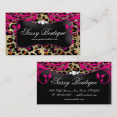 Leopard Print Makeup Artist Business Card Visitenkarte (Vorne/Hinten)