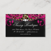 Leopard Print Makeup Artist Business Card Visitenkarte (Rückseite)