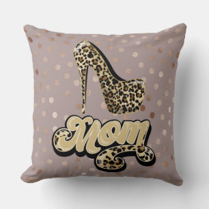 Leopard Print Mama Beige / Zebra Print Throw Kisse Kissen