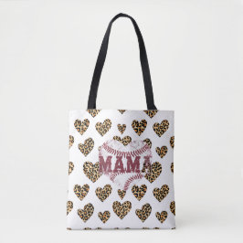 Leopard Print Mama Heart Tote Bag | Trendy Animal Tasche