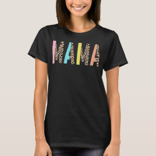 Leopard Print Mama Mama Animal Print Mother Day T-Shirt