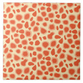 Leopard Print - Mandarin und hellorange Fliese (Vorderseite)