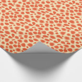 Leopard Print - Mandarin und hellorange Geschenkpapier (Ecke)