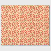 Leopard Print - Mandarin und hellorange Geschenkpapier (Flach)