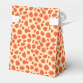 Leopard Print - Mandarin und hellorange Geschenkschachtel (Rückseite)