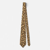 Leopard Print Men's Krawatte (Vorderseite)