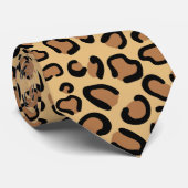 Leopard Print Men's Krawatte (Gerollt)