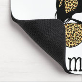 Leopard Print Messy Hair Bun Mom Mousepad (Ecke)