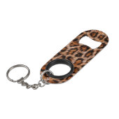 Leopard Print Mini Flaschenöffner (Vorderseite Schrägansicht)