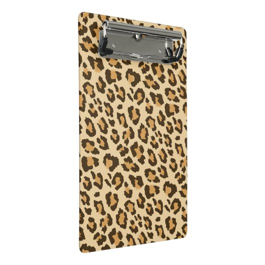 Leopard Print Mini-Zwischenablage Mini Klemmbrett (Schrägansicht)