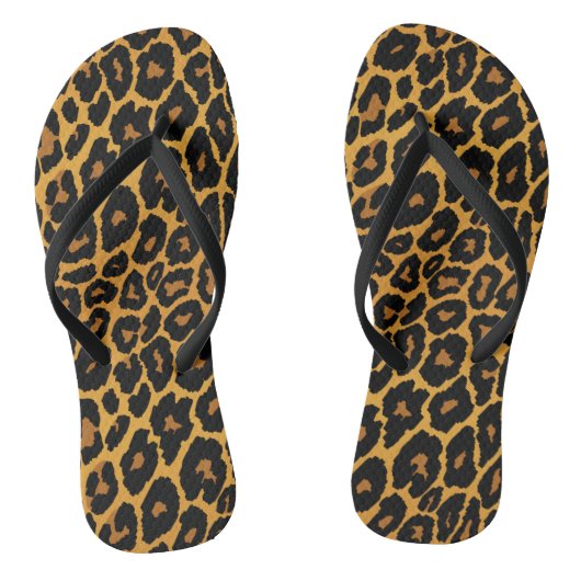 Leopard Print mit Gold Badesandalen (Fußbett)