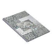 Leopard Print mit Leopard Head Notebook Notizblock (Rechte Seite)