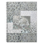 Leopard Print mit Leopard Head Notebook Notizblock (Vorderseite)