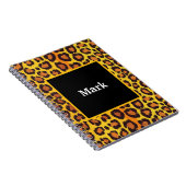 Leopard Print mit Name Notizblock (Rechte Seite)