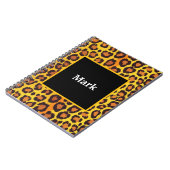 Leopard Print mit Name Notizblock (Linke Seite)