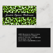 Leopard Print Modern Berufliche Visitenkarten Visitenkarte (Vorne/Hinten)