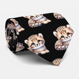 Leopard Print Modern Kawaii Niedlich Cheetah Babys Krawatte